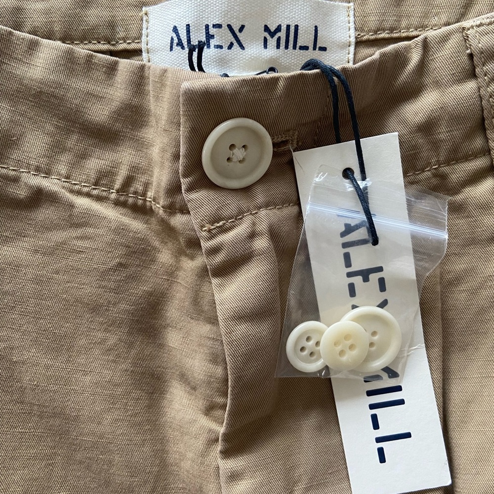 Alex Mill Straight Leg Pants in Tan
